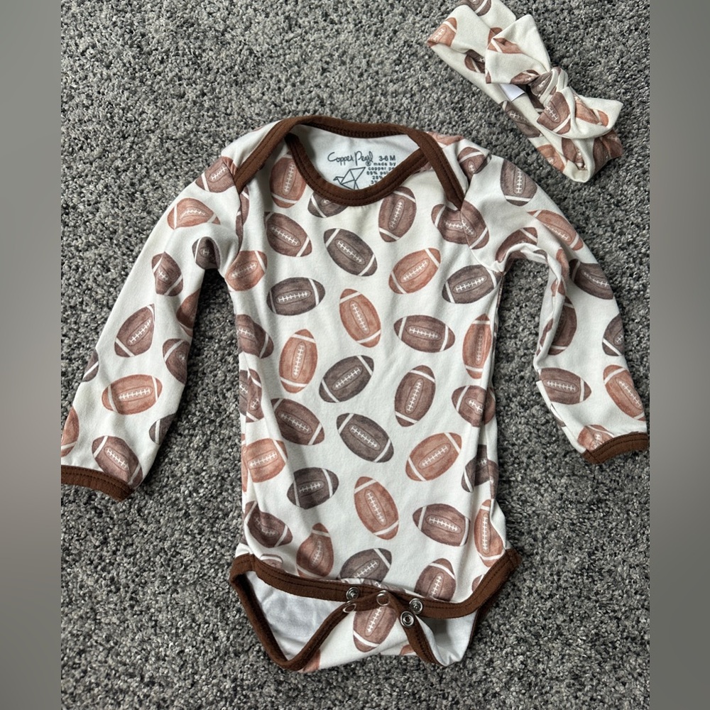 Copperpearl Long Sleeve Bodysuit & Bow